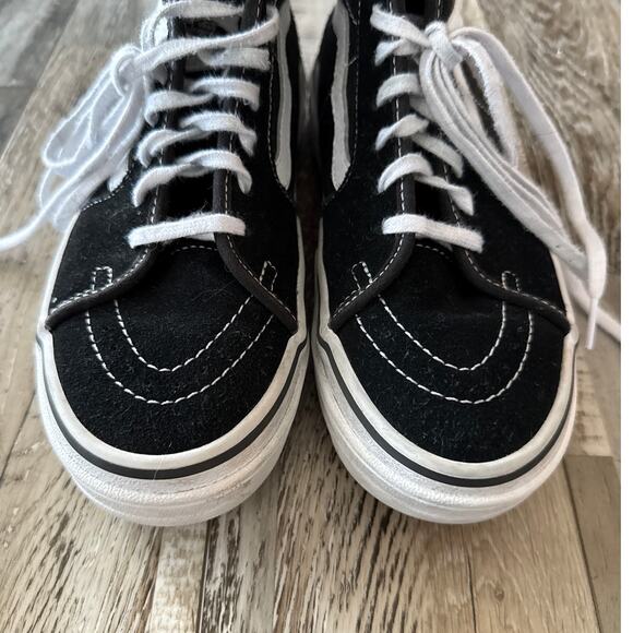 VANS‎ Womens Sentry Sk8-Hi WC Sneakers 6.5 Black Suede Canvas Skate Lug Shoes - Picture 4 of 11